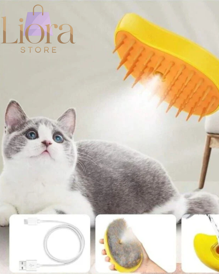 CEPILLO DE VAPOR 3 EN 1 PARA MASCOTAS